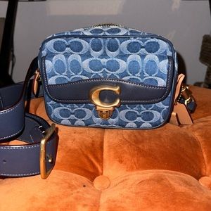 Coach studio denim camera bag